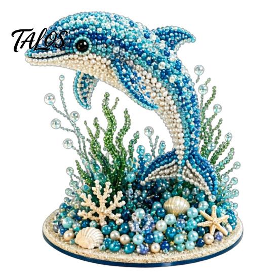 Creative Gifts for Holidays Beaded Ocean Animal DIY Kit, 3D Octopus Shark Craft Handmade Ornament Making Set Sea Animals Bead Art Project Adults,