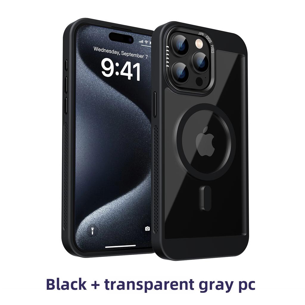 Luxury Magnetic Frame Bumper Case For iPhone 17 16 15 14 13 12 11 Pro Max Plus For Magsafe Acrylic Translucency Protection Cover