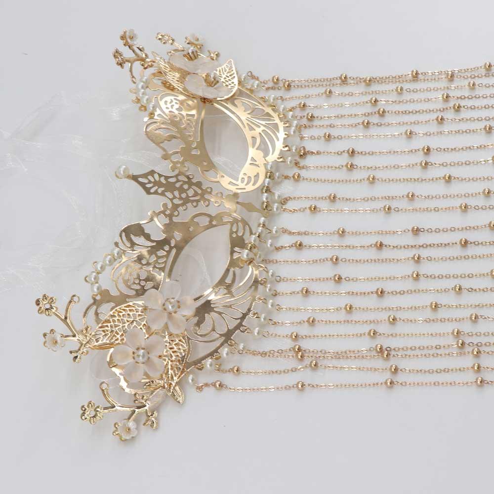 Floret Chain Chinese Style Accessories Wedding Headdress Anonymous Face Cover Women Mysterious Veil
