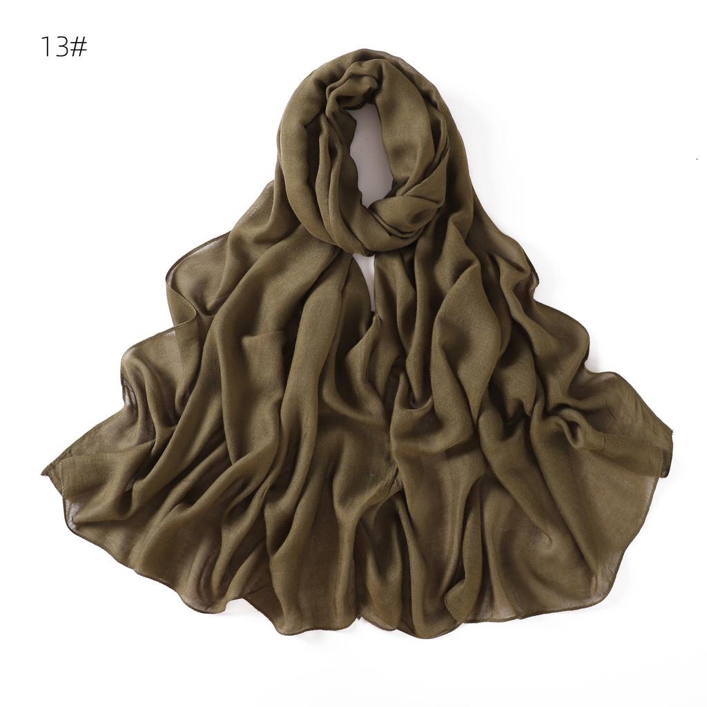 Rayon Viscose Hijab Women Muslim Scarf Shawls Abaya Women Veil Headscarf Wraps Plain Islamic Turban Headbands Foulard