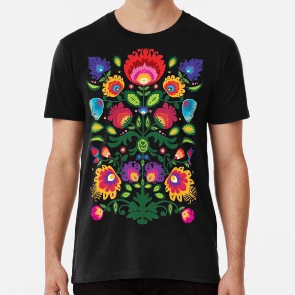 Folk Composition with Flowers S To 5XL Made In the AU/USA T-Shirt