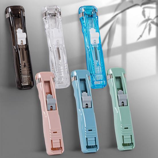 Portable Stapler Dispenser Eco-Friendly Reusable Metal Clips for Document Protection Lightweight Handheld Paper Clip Dispenser for Home School