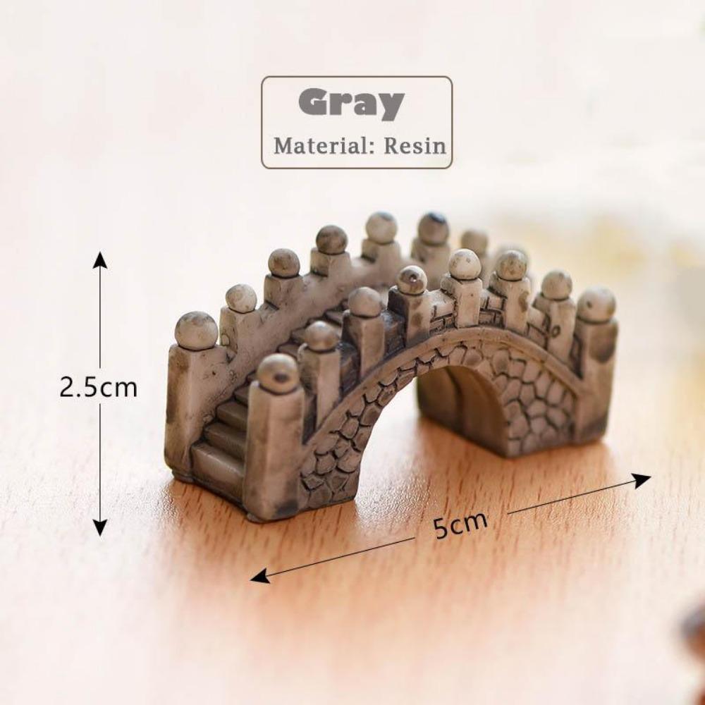 Antique Bridge Model Resin Fairy Garden Miniature/Terrarium Ornaments Figurines Dollhouse DIY Accessories Vintage Decoration