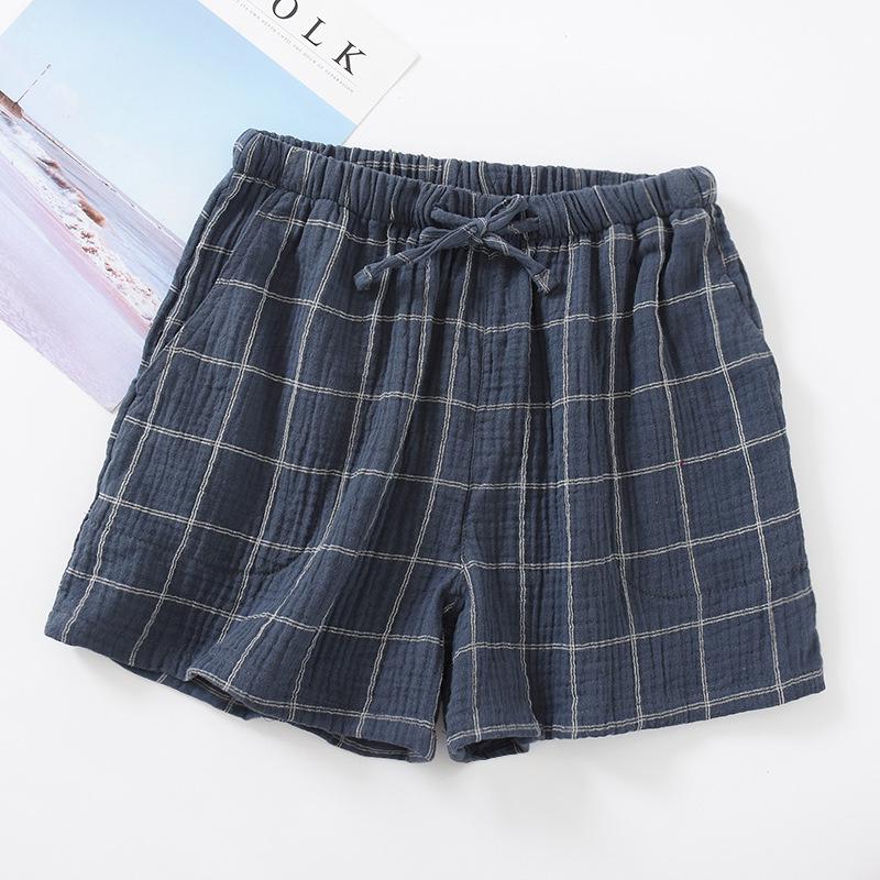 

Летние мужские легкие хлопковые пижамные шорты: Дышащий, Свободный крой, Большой размер, Для ношения в помещении/на улице Large