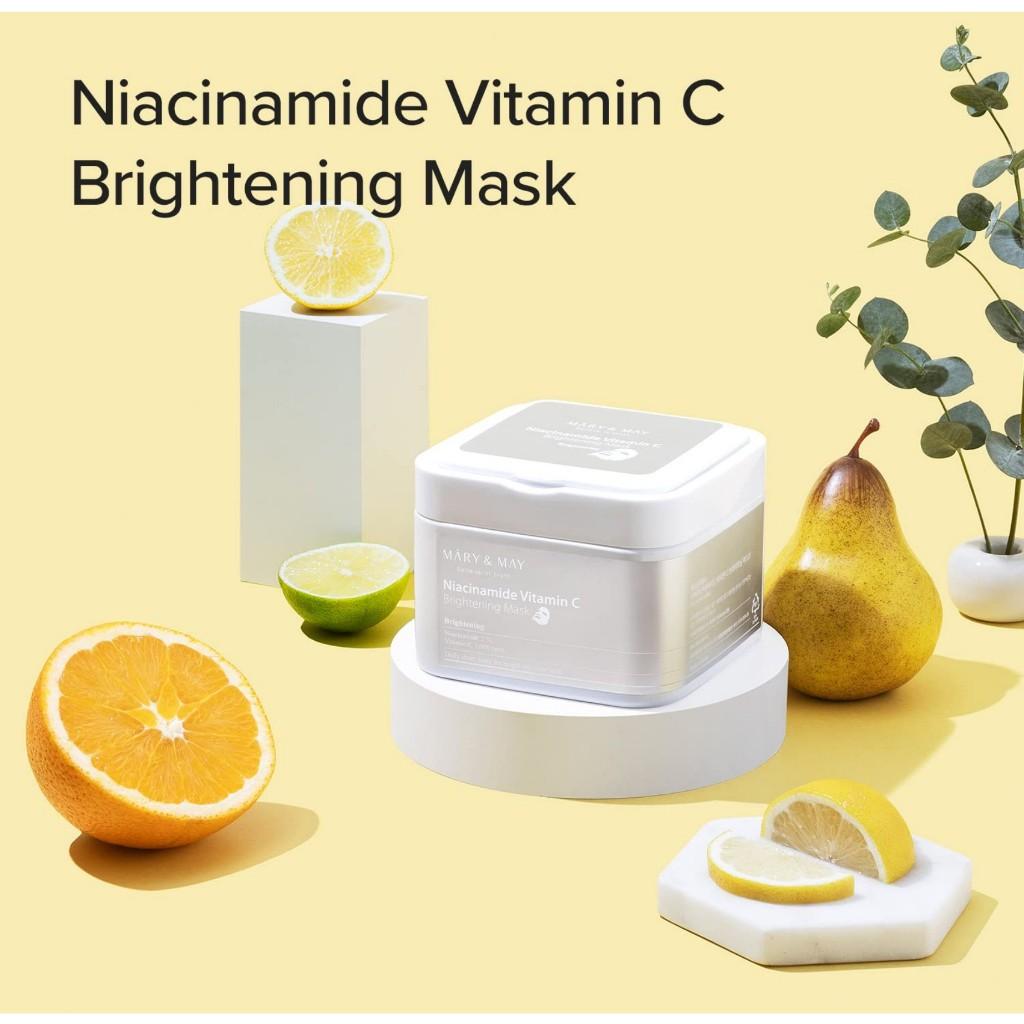 [Mary&May] Niacinamide Vitamin C Brightening Mask 30ea | Quick dispenser type 30 sheet, Brightening & Tone up, VitaminC