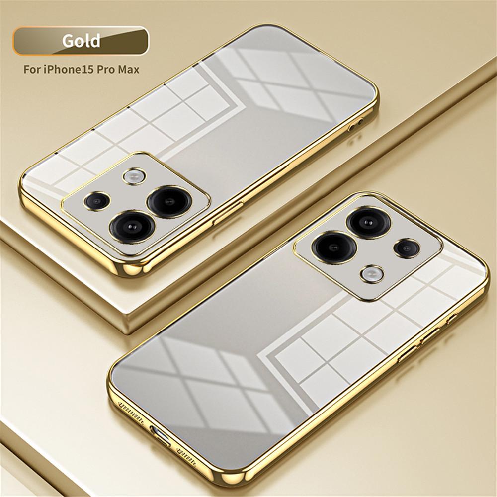 Luxury Plating Case For Xiaomi Redmi Note 13 Pro Plus POCO M6 X6 Pro C65 13T 13 Lite Clear Soft Silicone Cover Redmi 13C A3 4G