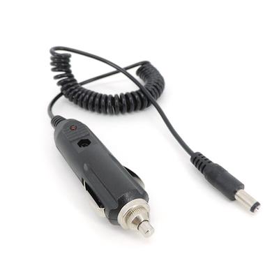 Caricabatterie accendisigari per auto DC 12V 24V a spina maschio DC 5,5mmx2,1mm alimentatore Adattatore connettore di ricarica Cavo a molla Cavo di linea