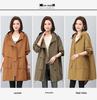 2024 Plus-Size Mid-Length Hooded Trench Coat for Women: Loose, Casual, and Fashionable Spring/Autumn Style Outerwear for Moms.