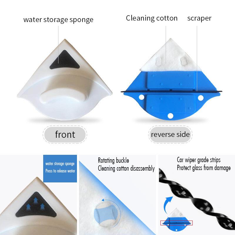 Magnetic Window Cleaner Brush Double Sided Magnetic Glass Cleaner for Household and High-Rise Window Cleaning Glass Clean Tool
