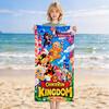 Custom Name Cookie Kingdom Stylish Digital Printing Beach Towel Quick‑Drying Absorbent Blanket for Beach Pool Gym Travel