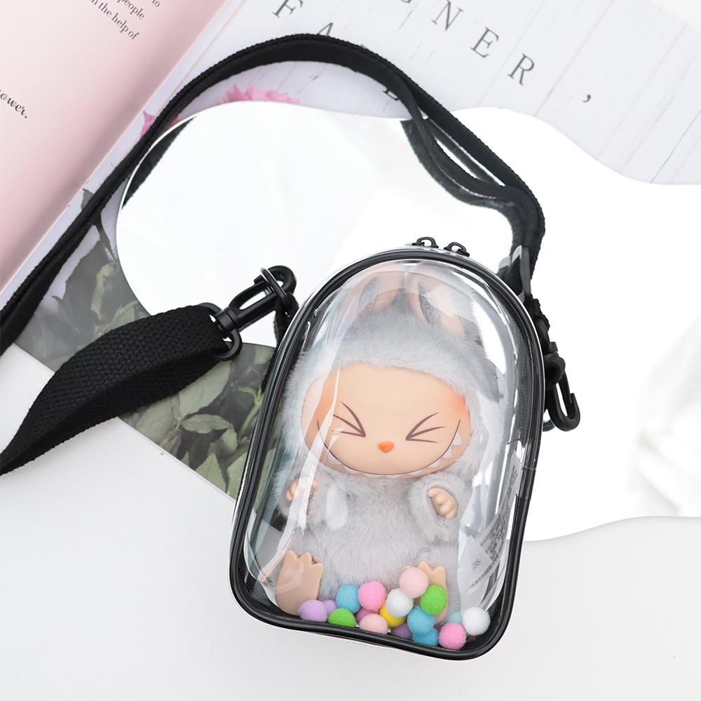 14cm Multipurpose PVC Doll Storage Bag Modern Minimalist Design for Travel