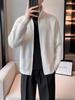 Men's High-Neck Zipper Knit Cardigan - Thickened Autumn/Winter Outerwear