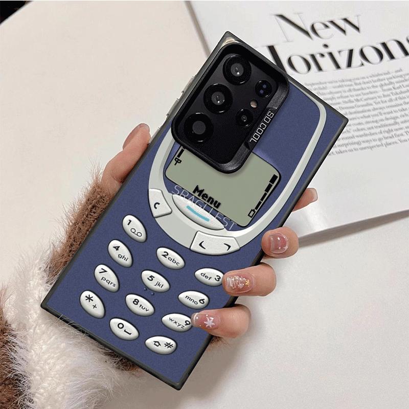 Funny Retro Callphone Shockproof Phone Case for Samsung Galaxy S26 Edge S25 Ultra S24 FE S23 Plus S21 Cover Anti Fall Fundas