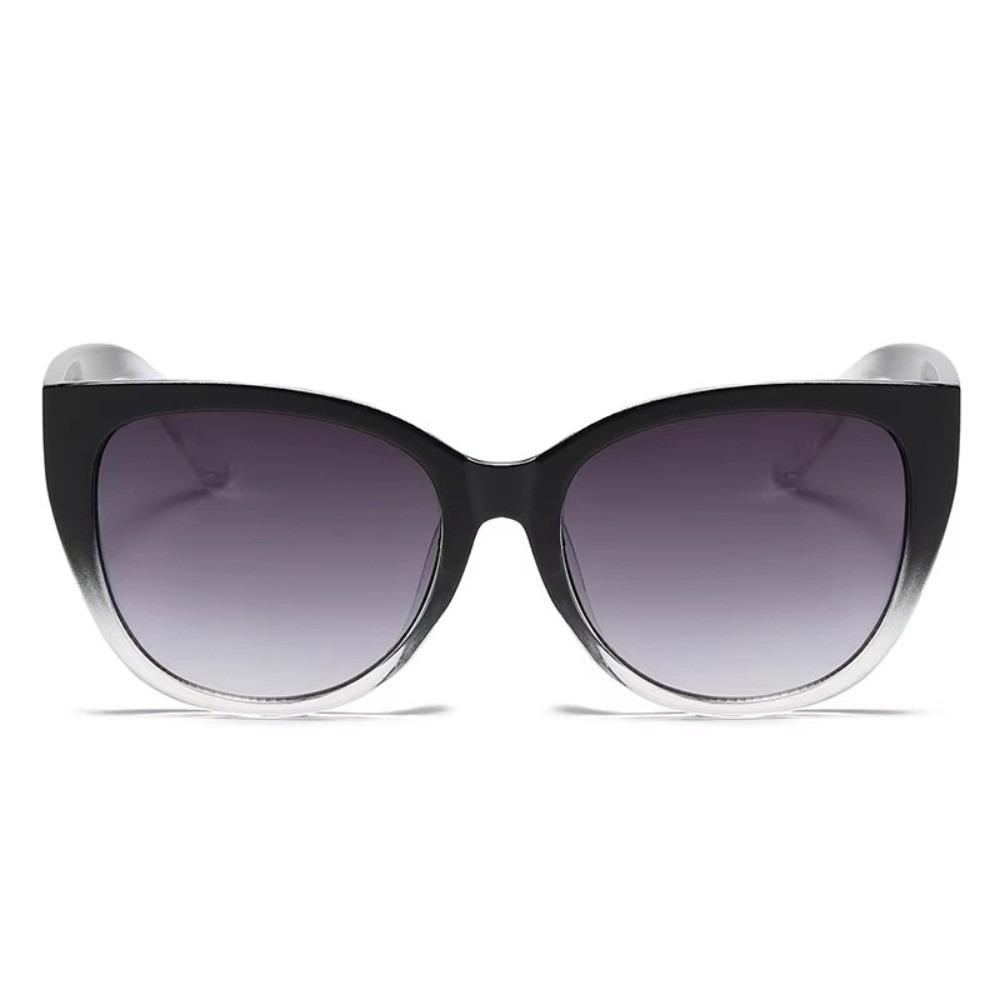 Gradient Cat-eye Minimalist Sunglasses Unisex Wide Leg Design Sun Protection Sunglasses European American Style
