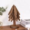 1/3/4/5 ks Ořechové dřevěné podložky se stojanem Žáruvzdorné podložky na hrnce Pánve Design tvaru vánočního stromku Podložky podložky do kuchyně Dekorace stolu Dárek