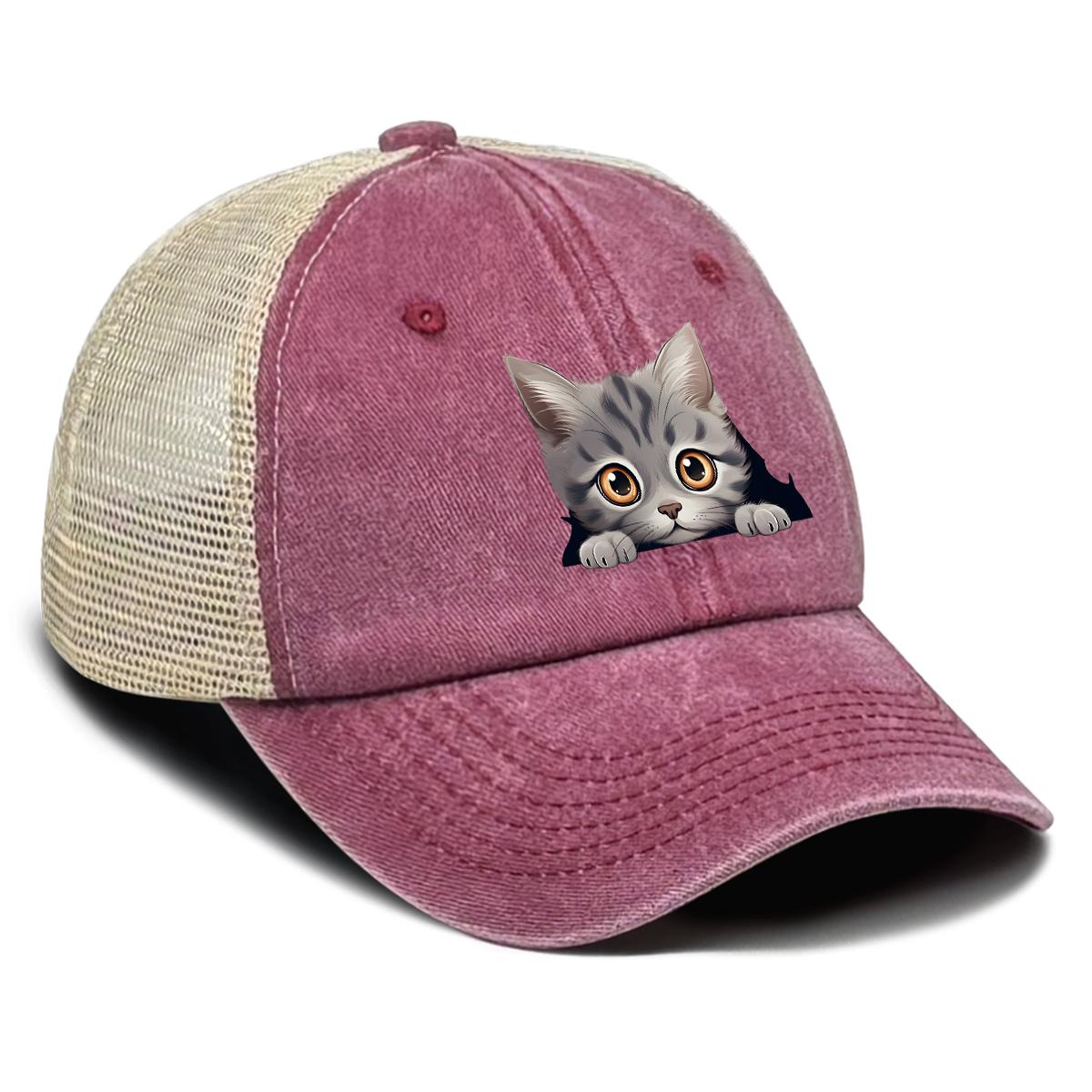 

Кепка-кепка Snapback с реалистичным принтом головы тигра, спортивная кепка с изображением животных, разноцветная регулируемая пряжка, неэластичная летняя регулируемая бейсболка as the picture вино красного