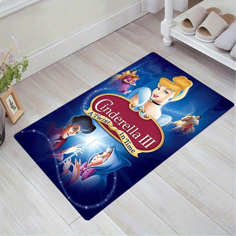 

1pc Cinderella Pattern Area Rug Soft Flannel Floor Mat for Living Room,Office,Bedroom and Carpet,Sofa Coffee Table Floor Mat 60cm by 90cm