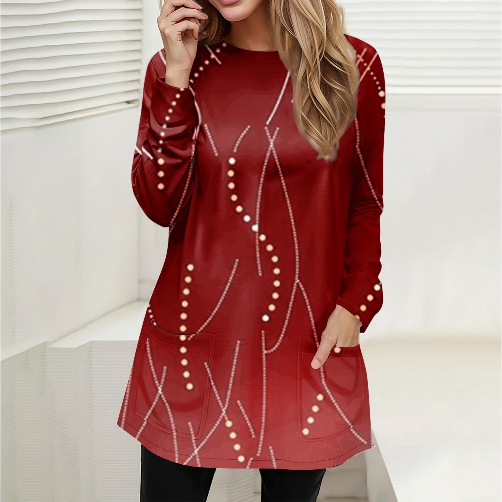 Женская толстовка, пуловер, спортивная одежда, карман, рождественский принт, повседневный топ с круглым вырезом и длинными рукавами, микроэластичная, осень и зима L