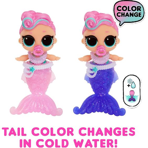 Good productMermaids Baby Sisters with Color Change Tail, 8 Dolls to Collect, Fashion Accessories, Great Gift for Kids Ages 4+