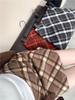 Women's High-Waisted Plaid A-line Skirt - Autumn Retro Style, Slimming, Petite, Versatile, Hip-Hugging.
