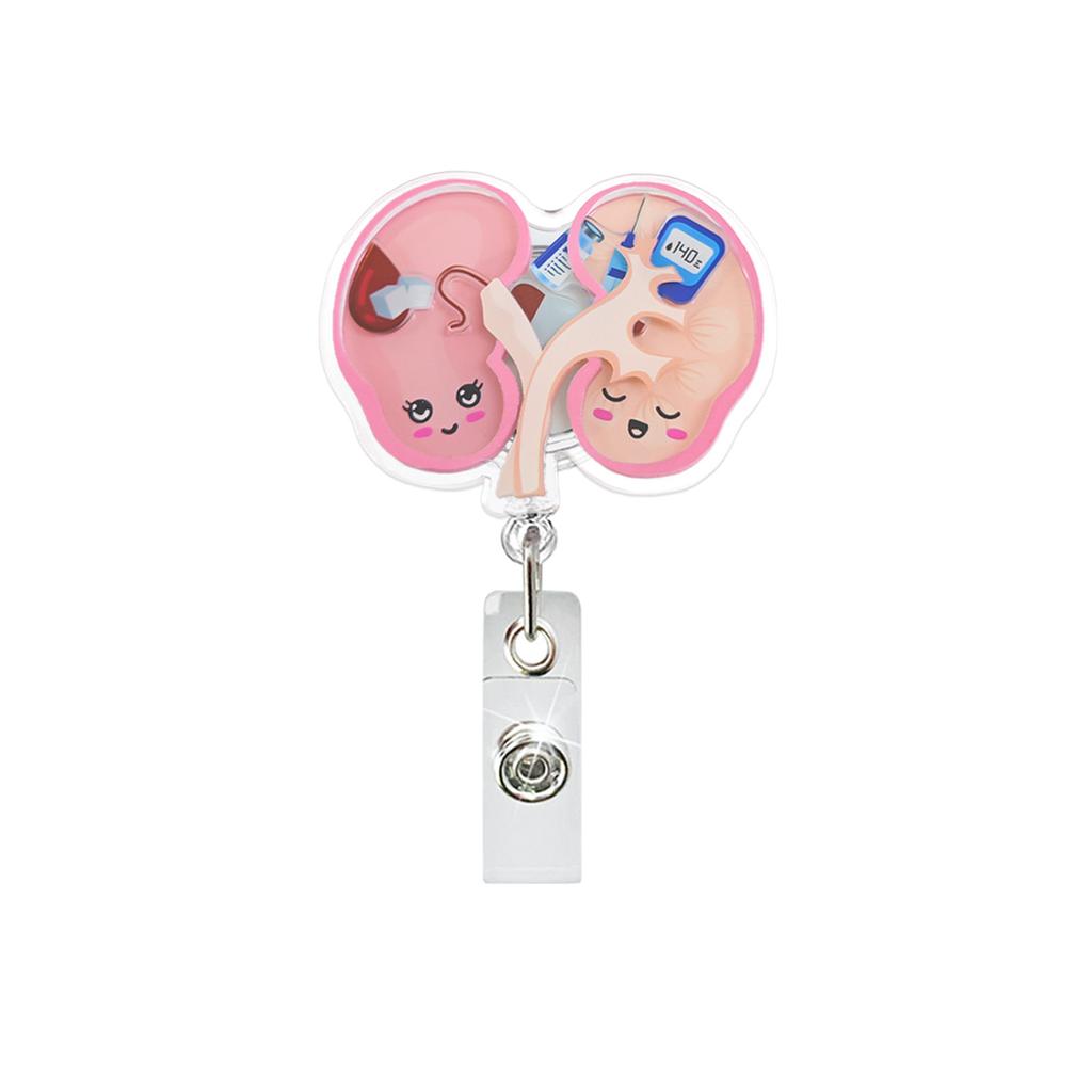 Nurse Id Holder Compact Retractable Badge Clip Id Card Holder Stylish Acrylic Badge Holder For Exhibitions Schools Office
