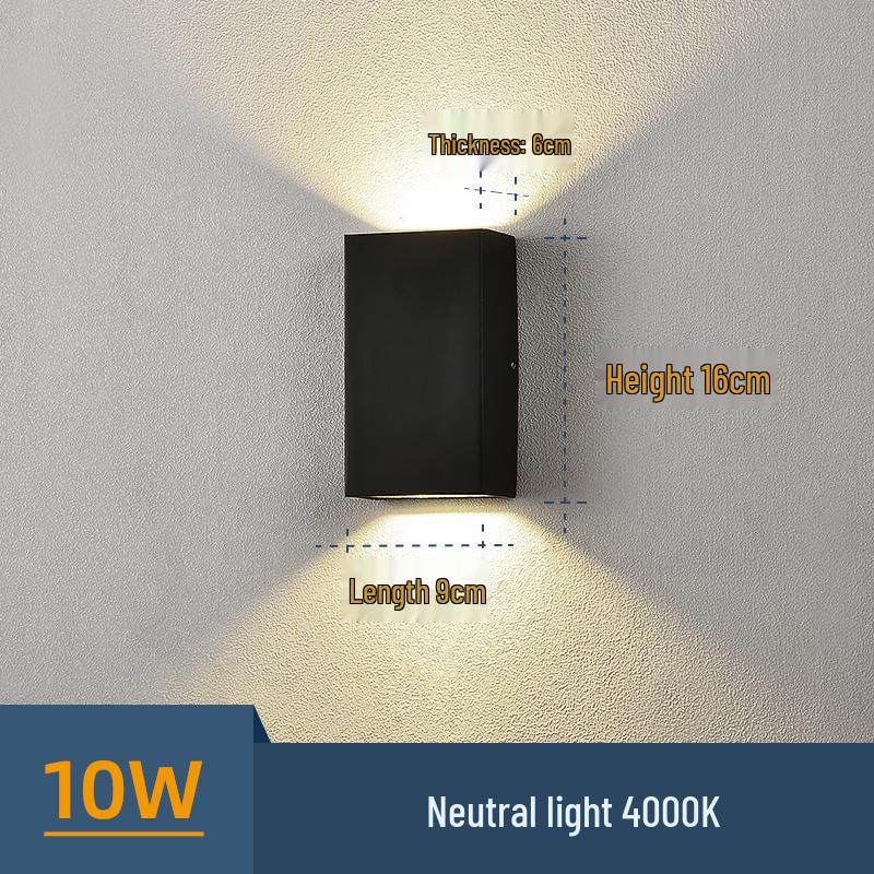 Universelle Wasserdichte Wandfluterleuchte für Balkon, Innenhof oder Terrasse - Außenbeleuchtung Up and Down