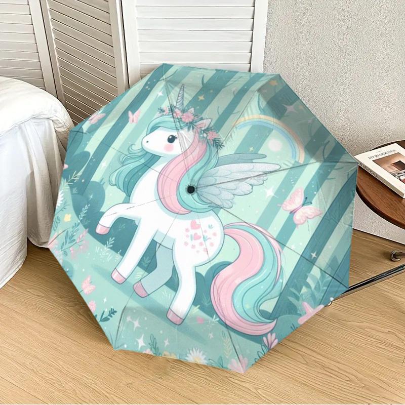 1pc Unicorn Fantasy Forest Automatic Open/Close Umbrella, Halloween &  Gifts - Ideal for Daily, Formal, Party Use, Durable Canopy Yy251011011