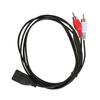 1.5m USB A Female Socket to 2 RCA Male Plug Audio Video Extension Cable Cord