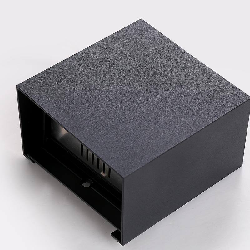 Modern Outdoor Wall Light Decoration Sconces Waterproof Balcony LED Lighting Fixture Black Sqaure Up Down Light Adjustable Angle