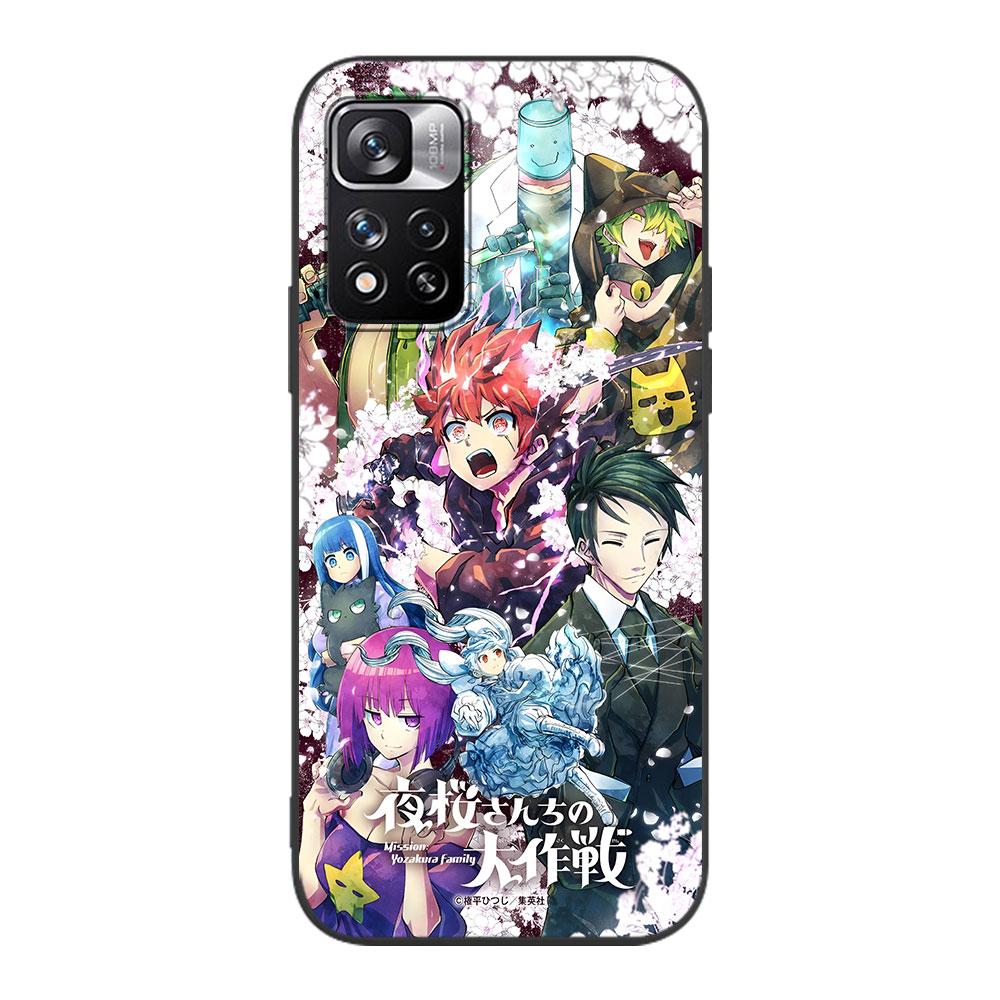 Mission Yozakura Family Case for Xiaomi Redmi 10A 10C 9C 12C 9A 9i 10 12 9 Prime 9T K40 Pro Black Soft TPU Mobile Phone Cover