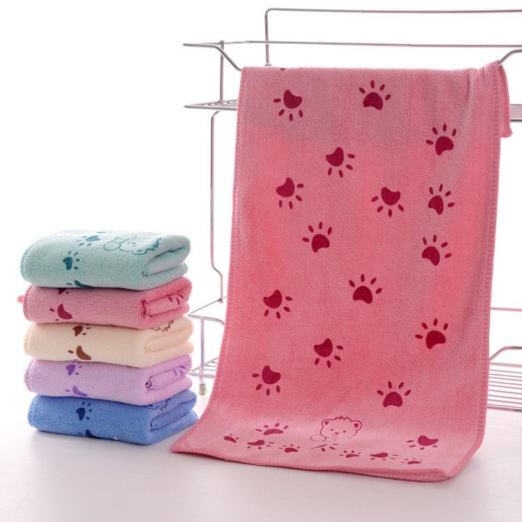 Cartoon Microfiber Towel Set - Large Bath, Beach & Kids' Face Towels