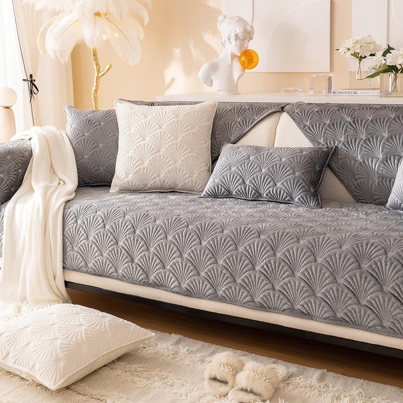 Sofa Cushion, Modern Winter Plush Non-slip Seat Cushion, Universal In All Seasons, Thickened Cover Cover Cloth Towel