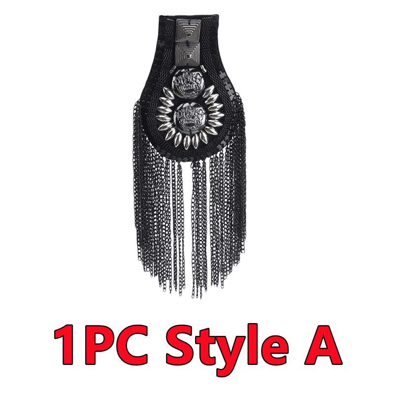 1PC/2PCS Fashion Handmade Shoulder Jewelry Tassel Rhinestones Epaulettes Cloth Accessories Brooch Epaulet Shoulder Brooches Gift