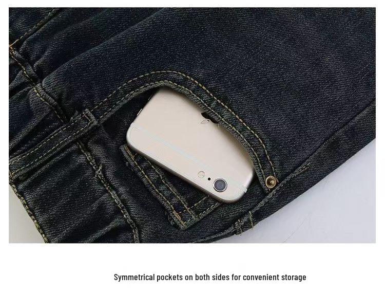 Mädchen High-Waist Denim Weite Hosen - Mittel/Groß, Frühling/Herbst 2026 Kollektion, Weiche & Bequeme Jeans