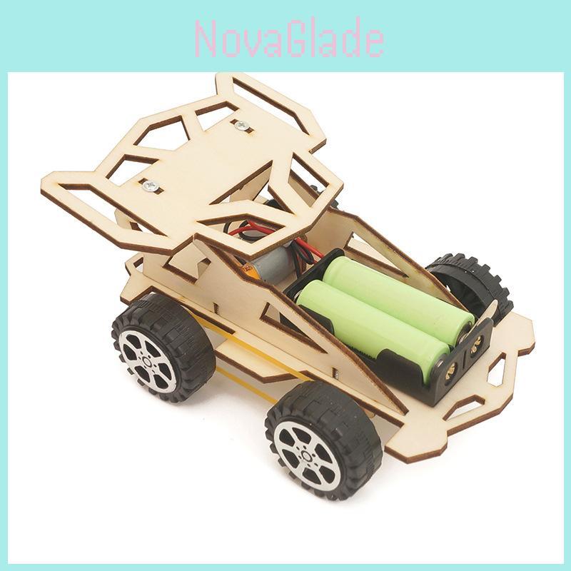 Diy Customizable Wooden Four-wheel Drive Racing Car Educational Toy For Kids Stem Education