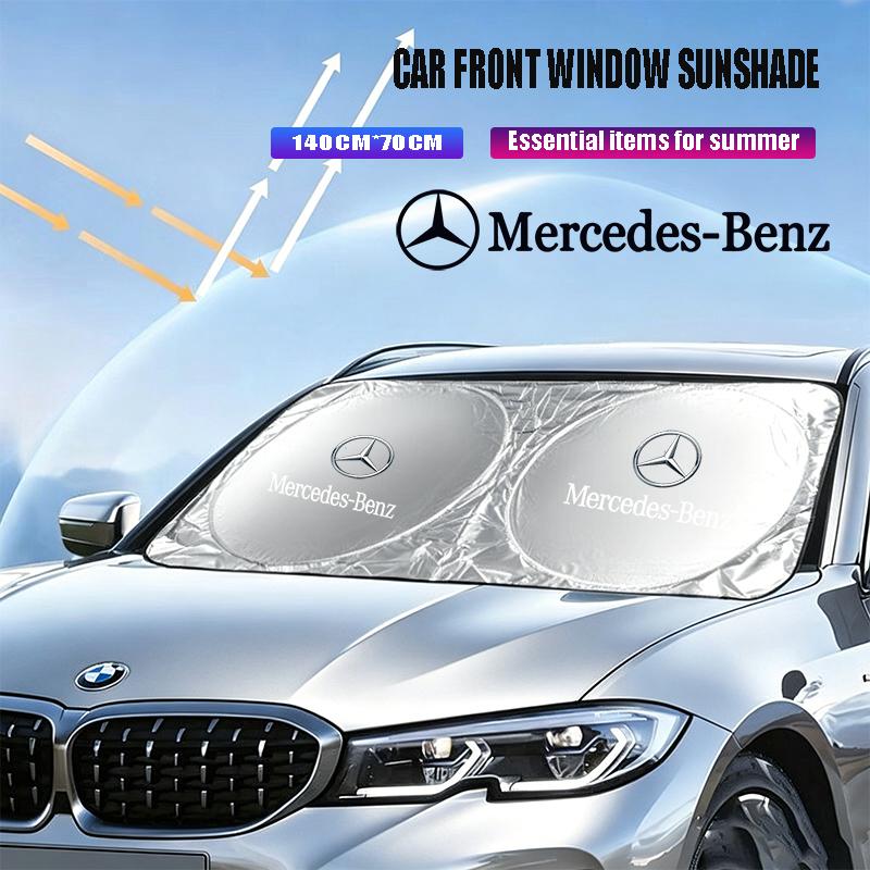 TGM3 Summer Car Interior Front Window Sunshade UV Protection Auto Sticker For Mercedes Benz W205 C300 W203 W206 W108 W124 W126 W140 W