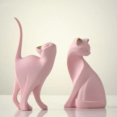 Katzenstatuen aus Kunstharz für Paare, für Heimdekorationen, Tierfigur, europäisches kreatives Hochzeitsgeschenk, dekorative Wohnkultur, Skulptur