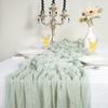 Bohemian Table Pleated Fabric Table Flag Fabric Wedding Party Decoration Table Flag