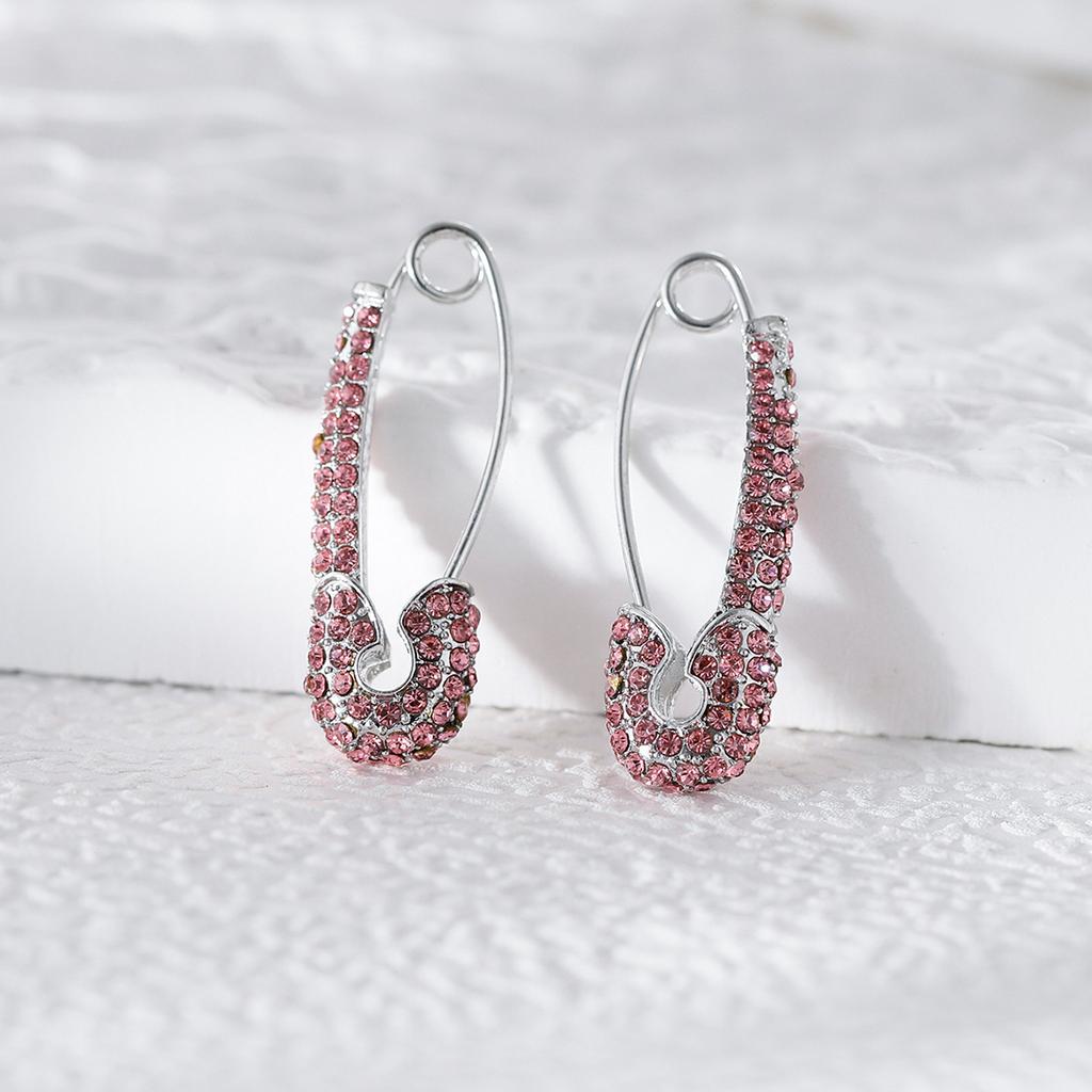 Elegant Colorful Geometric Rhinestone Earrings Perfect For Outfit Any