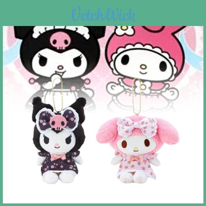 Adorable Kuromi Floral Dress Plush Hanger Sanrio New Japanese Style Collectible