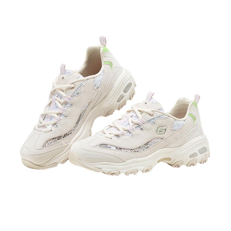 Skechers D'Lites 1.0 Low Top Casual Shoes Women's Ecru 150535-OFPK
