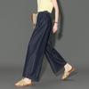 Women's Lyocell Blend Relaxed Cropped Wide-Leg Denim Jeans
