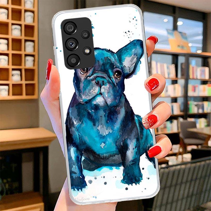 French Bulldog Dog Pug Phone Case For Samsung Galaxy A17 A37 A57 A16 A26 A36 A56 A15 A25 A35 A55 A14 A24 A34 A54 A13 A23 A33 A53