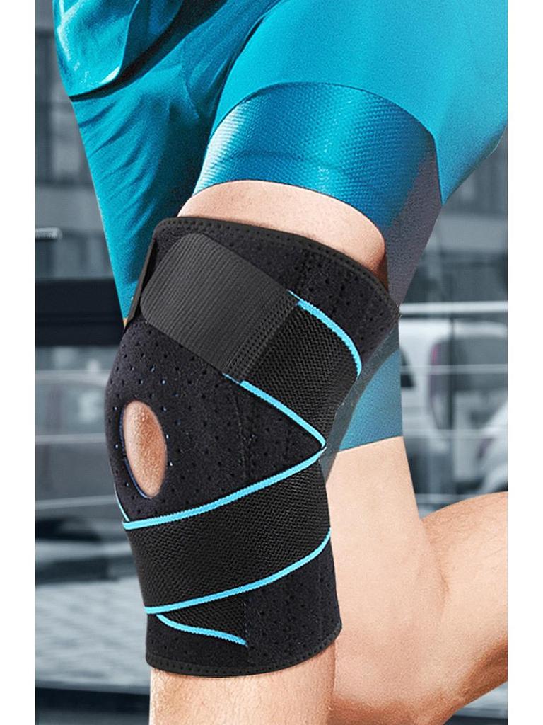 Silicone Non-Slip Knee Brace with Four Springs for Outdoor and Fitness Activities