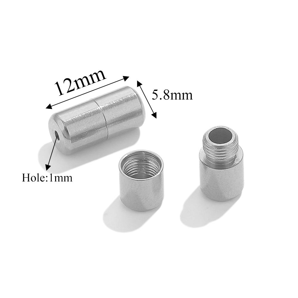 5pcs Stainless Steel Screw Clasps Connectors For Necklace Bracelet Making Supplies DIY Clasps Jewelry Making Craft Accessories