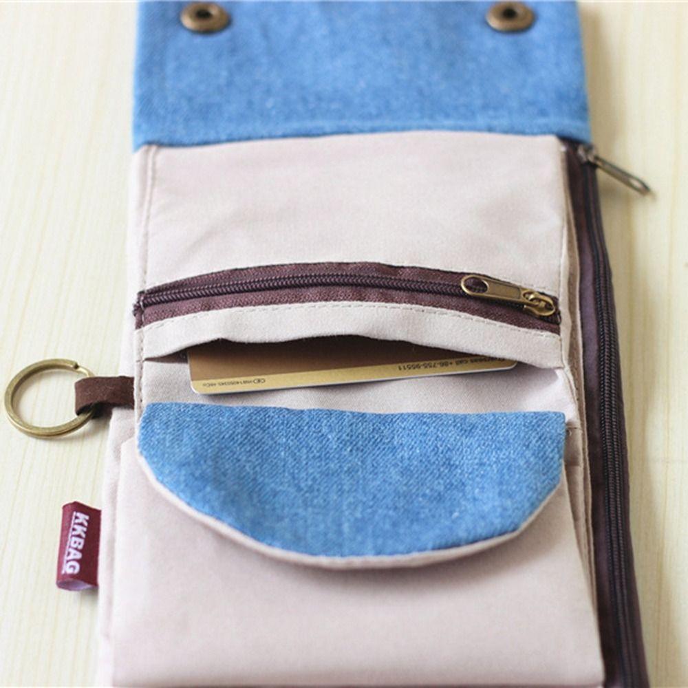 Print Maneki Neko Wallet Portable Zipper Short Wallet Multifunctional Canvas Coin Purse  Women