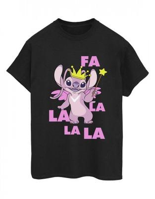 Moteriški / moteriški „Lilo & Stitch Angel Fa La La Cotton Boyfriend“ marškinėliai