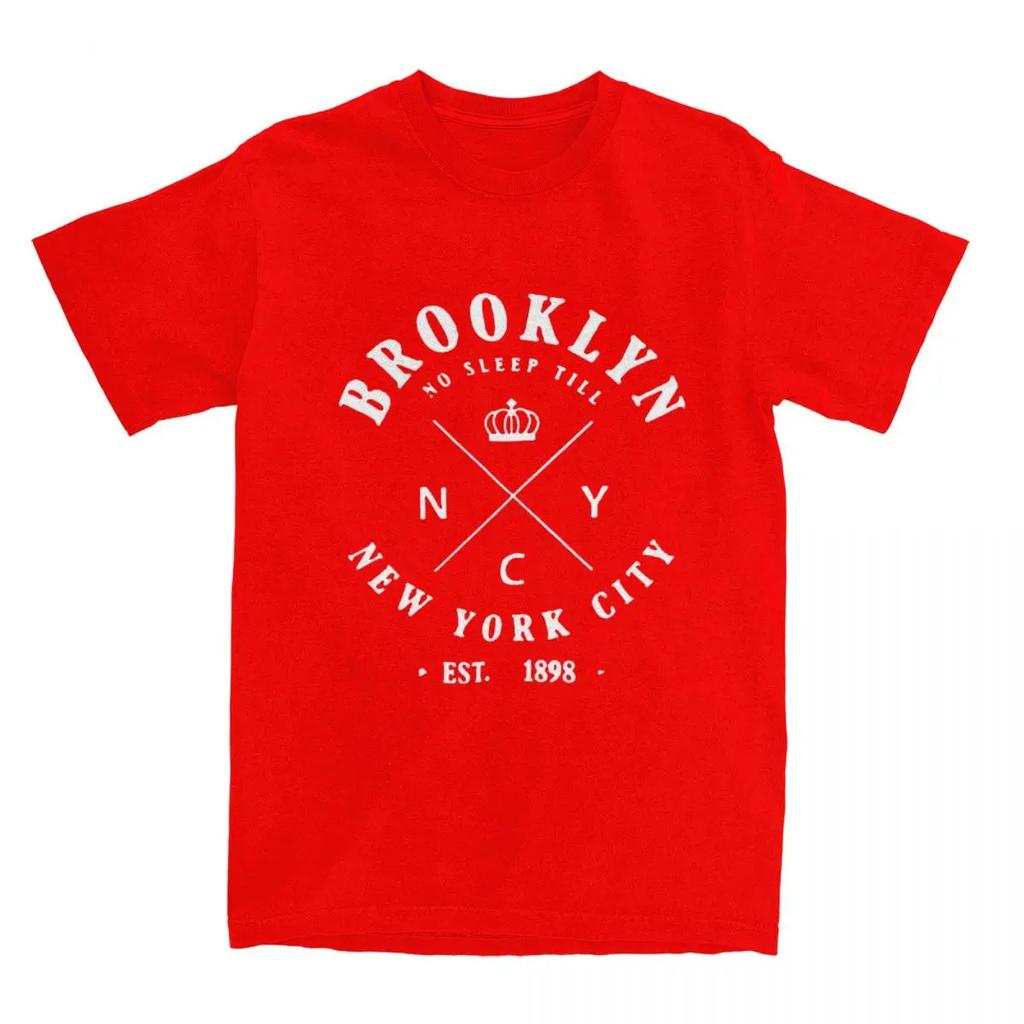 Creative Brooklyn Est.1898 New York T-Shirts Men Women's Cotton Letter Print Tees Shirt Adult Clothes