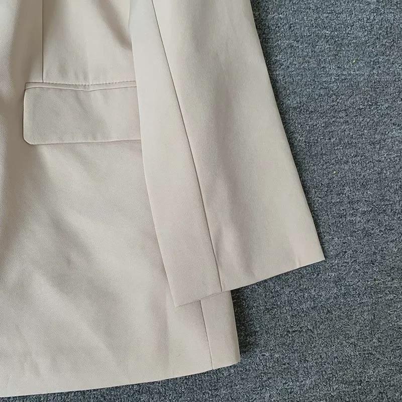 Special Offer: White Trousers & Long Sleeve Fashionable Goddess-Style Casual Professional Suit Set