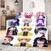 Demon Slayer Flannel Blanket Eye-catching Print Great For Sofa Bedroom Chair Bed Travel Picnic -HE14